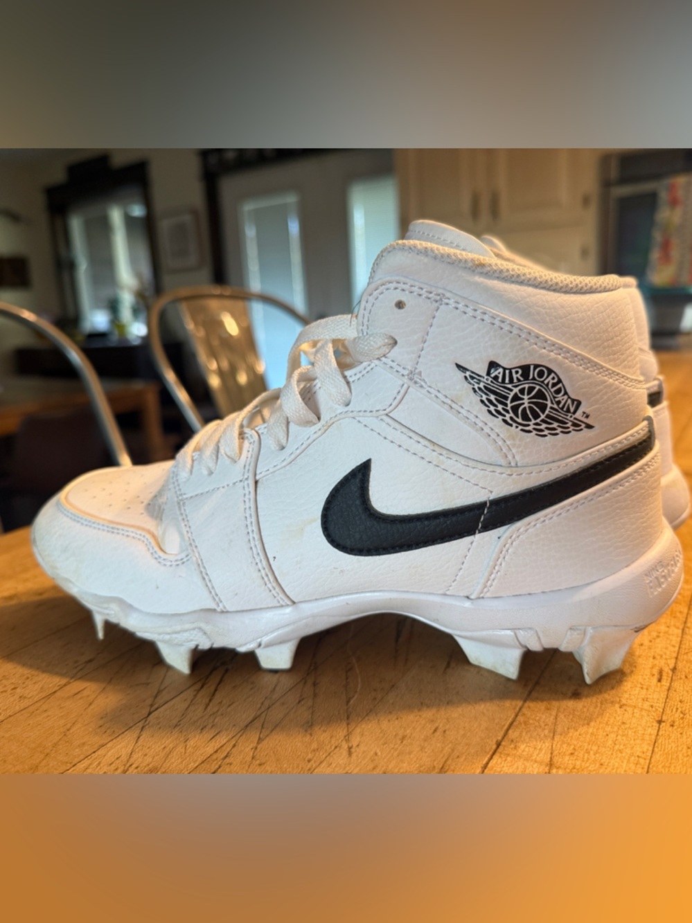 Nike White High-Top Cleat football